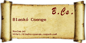 Blaskó Csenge névjegykártya